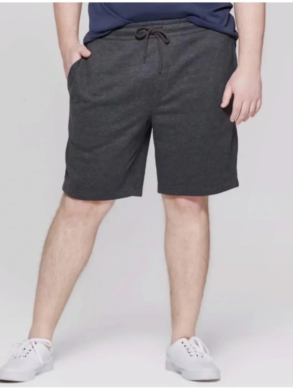 Men’s XXL Charcoal Drawstring Sweat Shorts Athletic